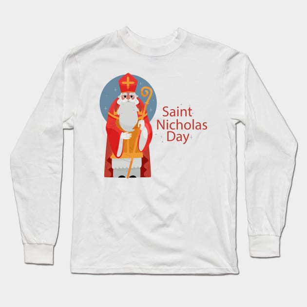 Merry Christmas from old Saint Nick Long Sleeve T-Shirt by blackypaw